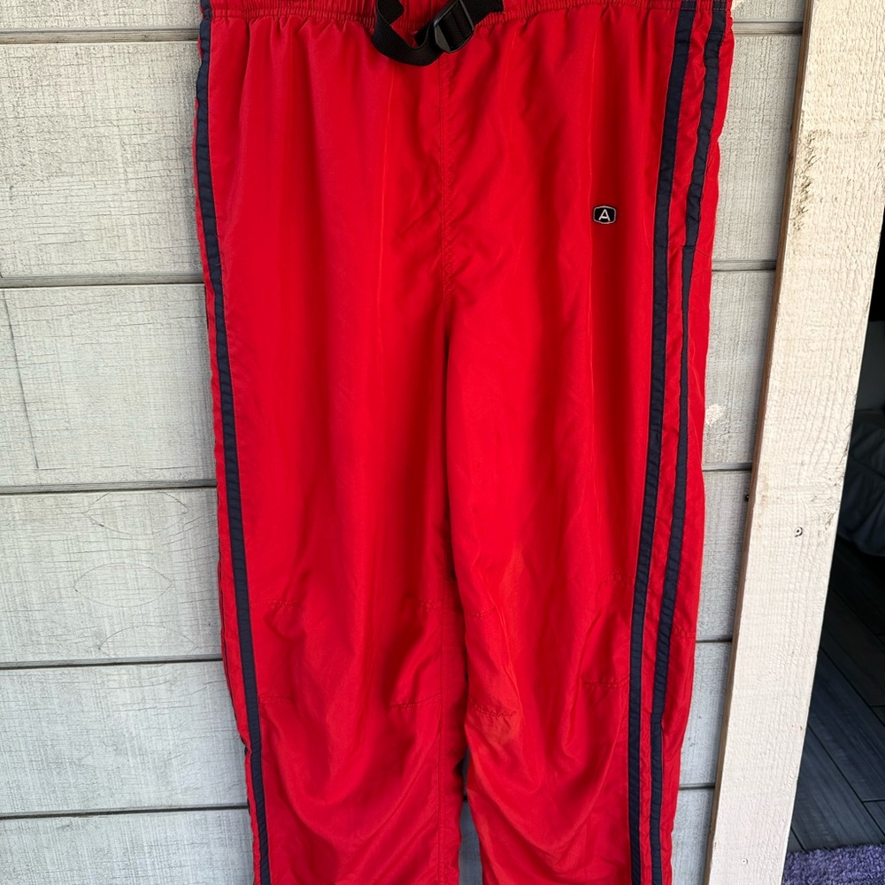 Abercrombie & Fitch Red Windbreaker Nylon Vintage Pants Medium